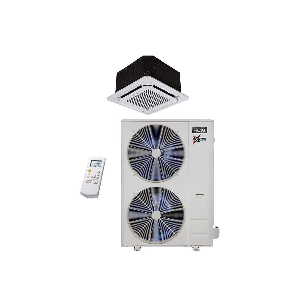 48,000 BTU 23 SEER ACiQ Single Zone Ceiling Cassette Mini Split System | Extreme Series