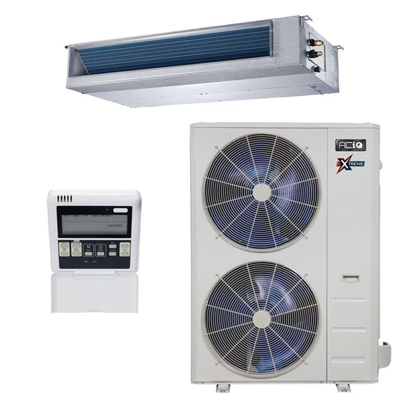 48,000 BTU 23 SEER ACiQ Single Zone Concealed Duct Mini Split System | Extreme Series