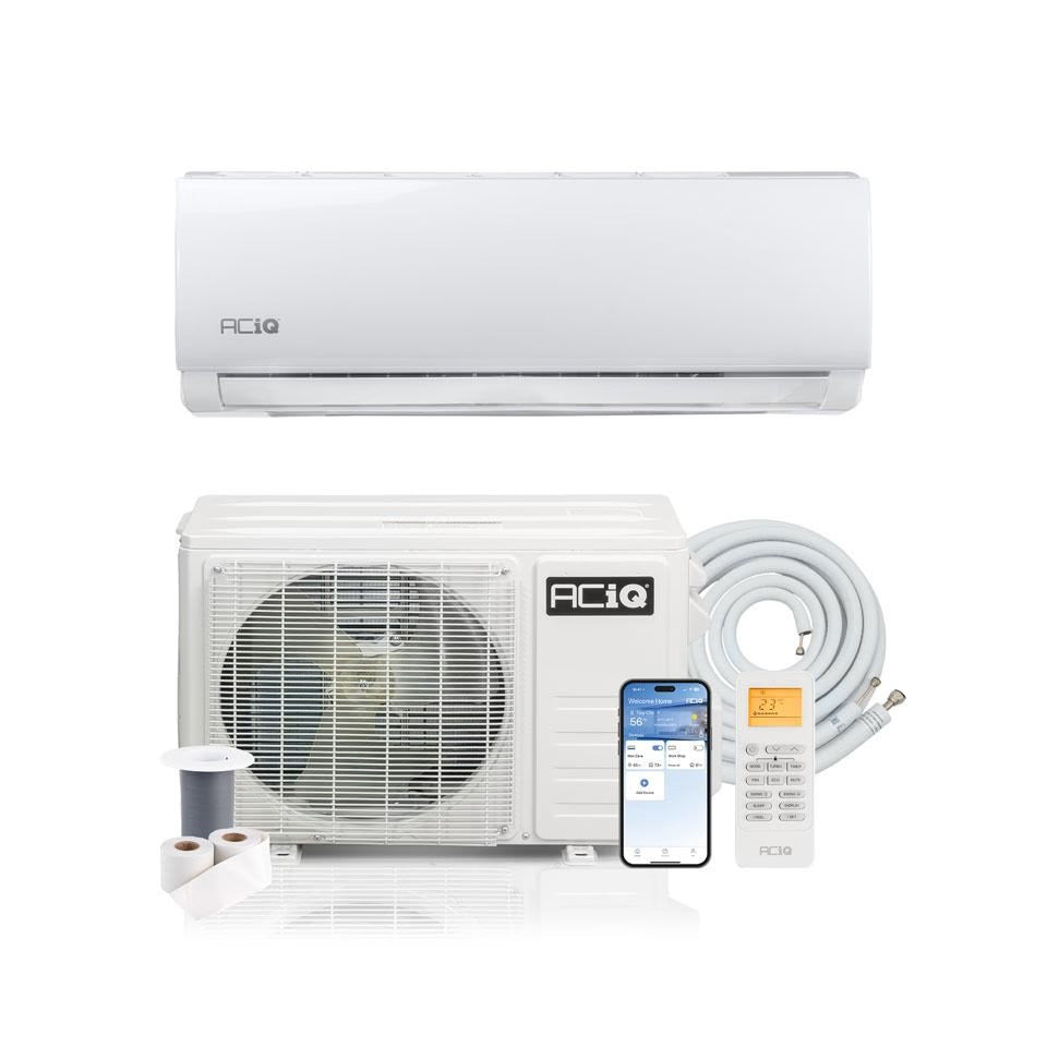 24,000 BTU ACiQ Essentials 21 SEER2 Single Zone Wall Mounted Mini Split Heat Pump System - R454B | White | 230V