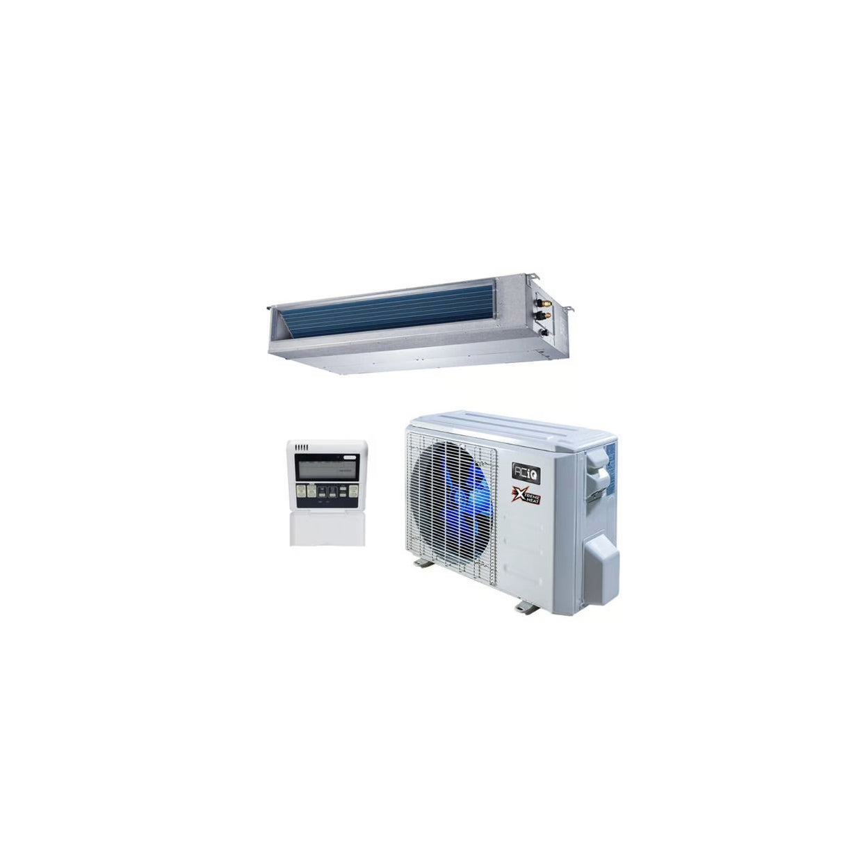 12,000 BTU 23 SEER ACiQ Single Zone Concealed Duct Mini Split System | Extreme Series - R454B